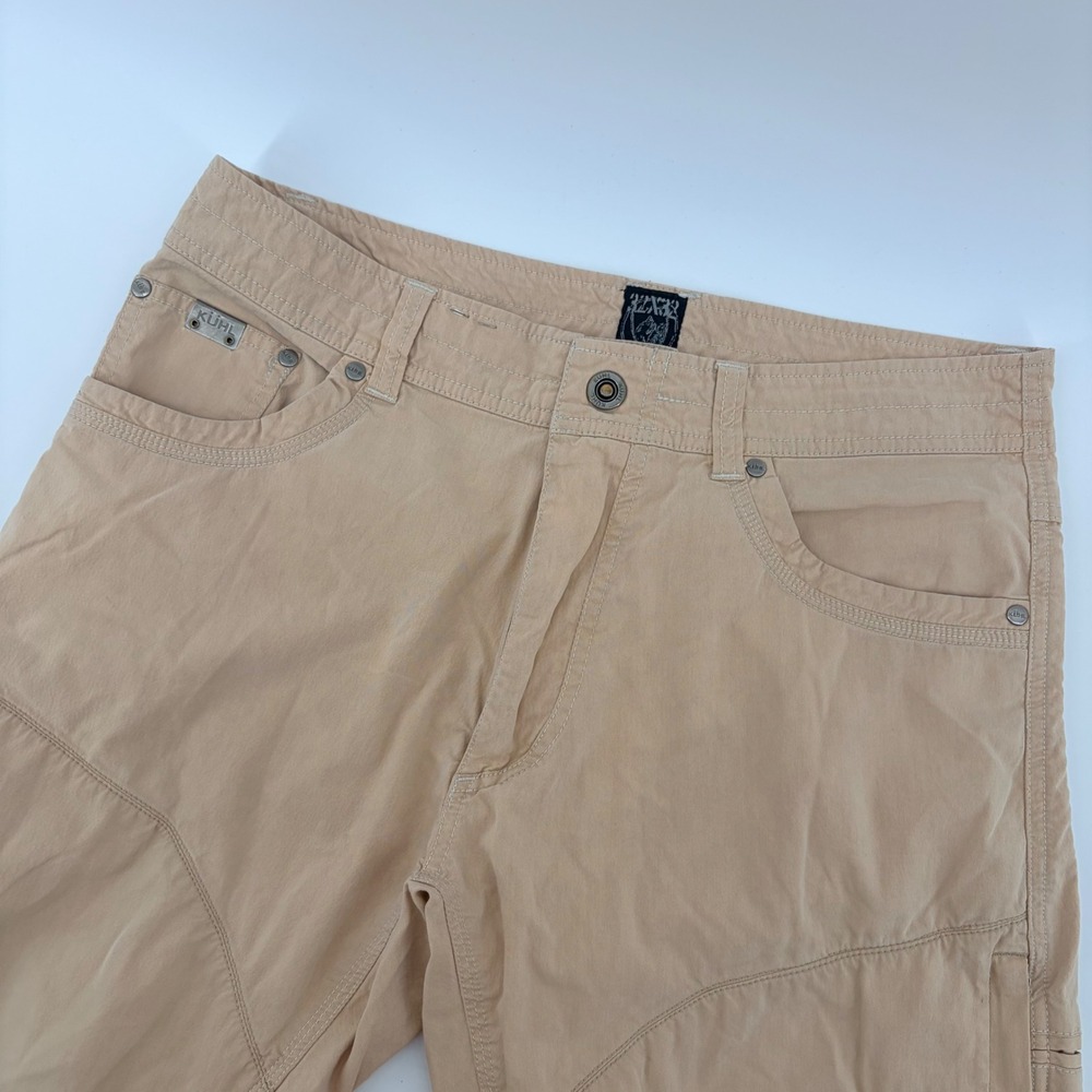 Kuhl Hiking Pants Womens 16S Tan Vented Crotch Knee Outdoor Utility Trekking